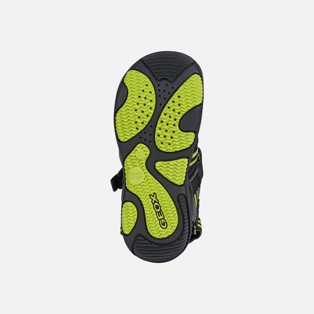 Sandales Geox Kyle - Noir/Vert - Garcon 861409-VSF